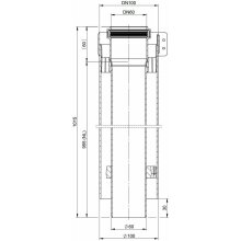 Atec Rohr PolyTwin konzentrisch, kürzbar, DN 60/100 955mm