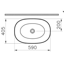 Vitra L300 Aufsatzschale dünnwandig oval 590x405x145mm weiß-clean