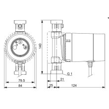 Grundfos Zirkulationspumpe COMFORT 15-14 BXU PM, PN 10, G 1 , 140mm