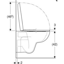 Geberit Wand-Tiefspül-WC Renova Set m WCSitz Bef. v. ob. 540mm Ausld. weiß