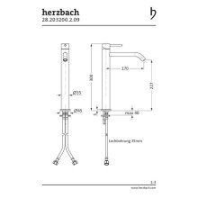 Herzbach DEEP iX Waschtisch-Einlochbatterie XL-Size