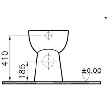 Vitra C100 Stand-Flachspül-WC 460mm hoch weiß