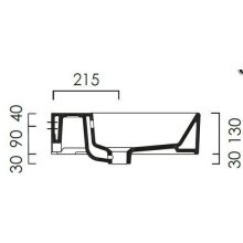 L500 Waschtisch 1 HL dg m ÜL 500x470x160mm weiß-clean