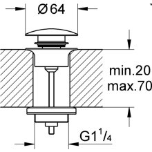 GROHE Ablaufgarnitur 65807 hard graphite