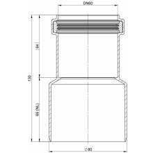 Atec Reduktion PolyTop zentrisch DN 60 D 80mm