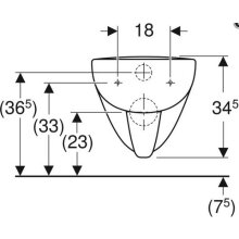 Geberit Wand-Tiefspül-WC Renova Plan spülrandlos 540mm Ausladung weiß