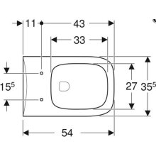 Geberit Wand-Tiefspül-WC Renova Plan spülrandlos 540mm Ausladung weiß