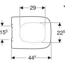 Geberit WC-Sitz Renova Plan e Bef. v o Schar. MS VC m AA u QRS we