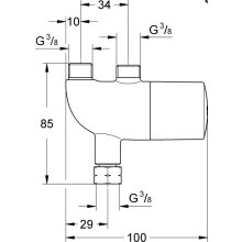 Grohe Grohtherm Micro thermischer Verbrühschutz / Untertischthermostat VC