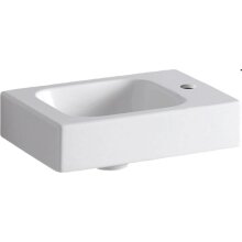 Geberit Handwaschbecken iCon mit Hahnloch R, ohne ÜL 380x280mm weiß