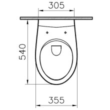 Vitra Wand-Tiefspül-WC<CR>Ausladung 540mm, spülrandlos weiß