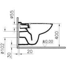 Vitra Wand-Tiefspül-WC<CR>Ausladung 540mm, spülrandlos weiß