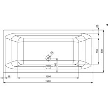 IS S100 Acryl Einbauwanne Mittelabl. 1900x900mm weiß