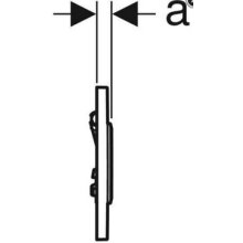 Geberit Manuelle Urinalsteuerung HyTouch Des. Sigma10 schw. / hochglanz-verchromt