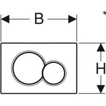 Geberit GE BetPl. Sigma01, für 2-Mengen-Sp. mattchrom-lackiert