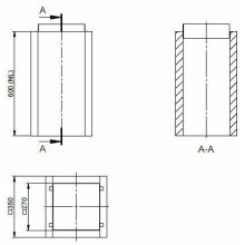 Atec Schachtelement 600 mm L90 PolyCase inklusive Steckverbinder, DN 200