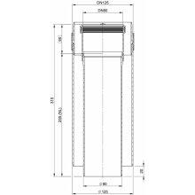 Atec Rohr PolyTwin konzentrisch, kürzbar, DN80/125 255mm