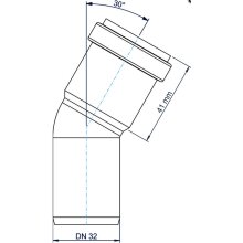 PoloPlast Bogen PKB Polo-Kal NG DN 32 30Grad