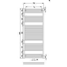 Zehnder O100 Badheizkörper 1856x750mm weiß (RAL 9016)