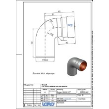 LORO-X-Bogen 00300. DN 100 87 Grad