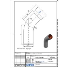 LORO-X-Bogen 00320. DN 40 45 Grad