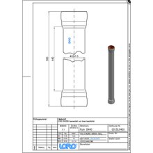 LORO-X Rohr 00130. DN 40x500mm, mit 2 Muffen