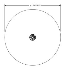 L100 Kopfbrause rund Air-Technik, 4mm hoch d= 300mm verchromt