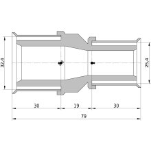 Wavin Tigris K5 Kupplung reduziert, 32mm x 25mm