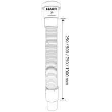 HT Anschlussschlauch flexibel, 250 mm, Muffe DN 50, Spitzende DN 40/50, grau