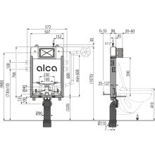 AM1115/1000 Renovmodul Slim Vorwandinstallationssystem für Einmauerung