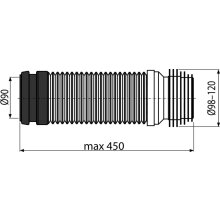 M9006 Abfluss Kniestück DN90/110 flexi