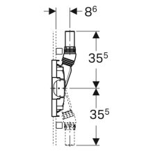 Geberit Duofix Element für Dusche, 130 cm, mit Wandablauf, Wandarmatur Unterputz, für Estrichhöhe am Einlauf 90–200 mm