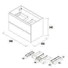 Salgar Schrank wandhängend SPIRIT 600 nature