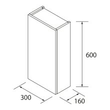 Salgar  Schrankmodul INFINITY 1 Tür WHITE GLOSS 300 x 600 mm