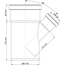 Abzweig PKEA Polo-Kal NG DN 110/50 45Grad