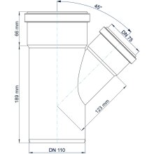 Abzweig PKEA Polo-Kal NG DN 110/75 45Grad