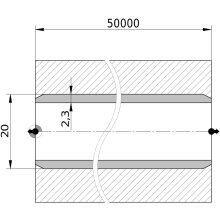 Wavin Tigris K1 Verbundrohr vorisoliert 9mm, 50 m/Ring, 20x2,25mm