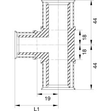 Wavin Tigris M5 T-Stück reduziert, 20mm x 16mm x 20mm