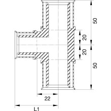 Wavin Tigris M5 T-Stück reduziert, 25mm x 20mm x 25mm