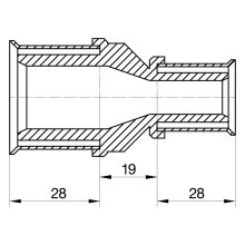 Wavin Tigris M5 Kupplung reduziert, 25mm x 16mm