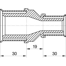 Wavin Tigris M5 Kupplung reduziert, 32mm x 25mm