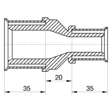 Wavin Tigris M5 Kupplung reduziert, 40mm x 25mm