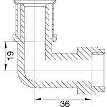 Wavin Tigris M5 Winkel-Verschraubung 20mm x 1/2 IG, 90 Grad