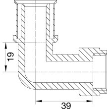 Wavin Tigris M5 Winkel-Verschraubung 20mm x 3/4 IG, 90 Grad