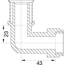 Wavin Tigris M5 Winkel-Verschraubung 25mm x 1 IG, 90 Grad