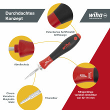 Wiha Schraubendreher mit Wechselklingen Set SYSTEM 4