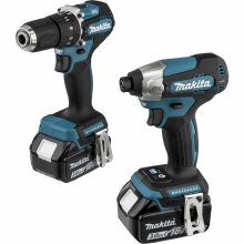 Makita Akku-Kombo-Kit DLX2414JX4 Akku Schlagbohrschrauber + Akku-Schlagschrauber + 2x Akku + Ladegerät