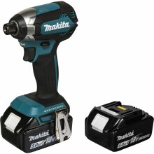 Makita Akku-Schlagschrauber DTD153RTJ + 2x Akku 5,0 Ah / 18 V + Schnellladegerät + Koffer