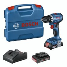 Bosch GSR 18V-45 - Akku-Bohrschrauber (inkl. 2x 2,0 Ah Akku + Ladegerät, Transportkoffer)