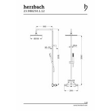 Herzbach DEEP Black Duschsäule mit Brause-Aufputz-Thermostat